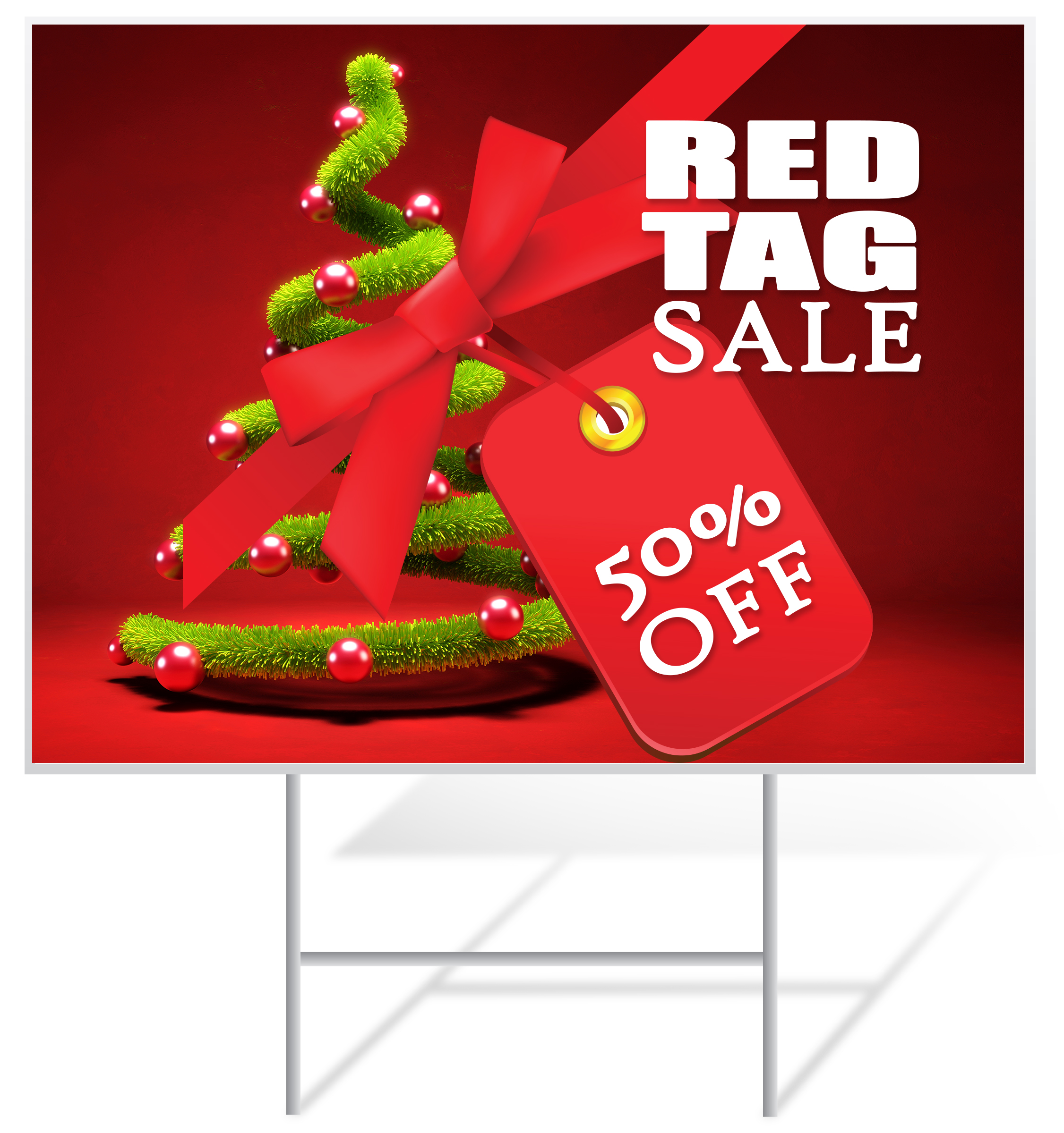 Holiday Advertising Lawn Sign Example | LawnSigns.com